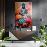 Budha Brushed Aluminum Dibond Wall Art.